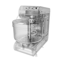 Pekarska spiralna miješalica za tijesto - 205 l / 130 kg - 2 brzine - s fiksnom posudom - 2 motora - s timerom - za pizzu i kruh