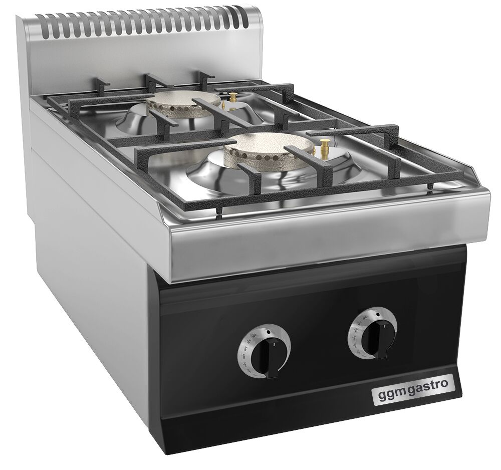 Fogão a gás – 2 queimadores (10 kW) com chama piloto