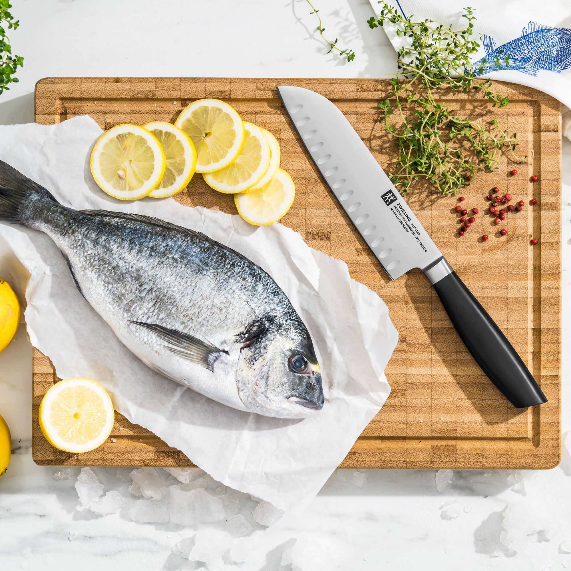 ZWILLING | ALL * STAR - Couteau Santoku - Lame: 180 mm - Argenté