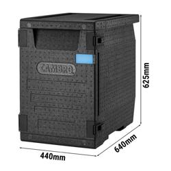 CAMBRO | CAM GOBOX® - Unos sa prednje strane - GN 1/1 - Crna boja