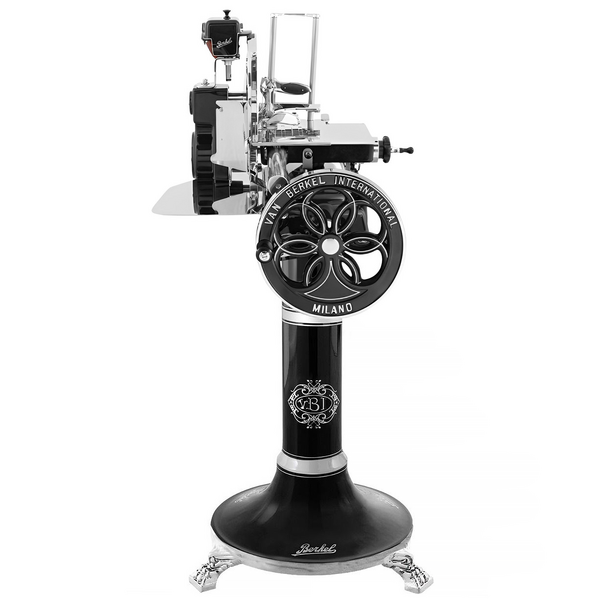 BERKEL | Volan makinesi B114 - Bıçak: Ø 319mm - Siyah - taban çerçevesi dahil