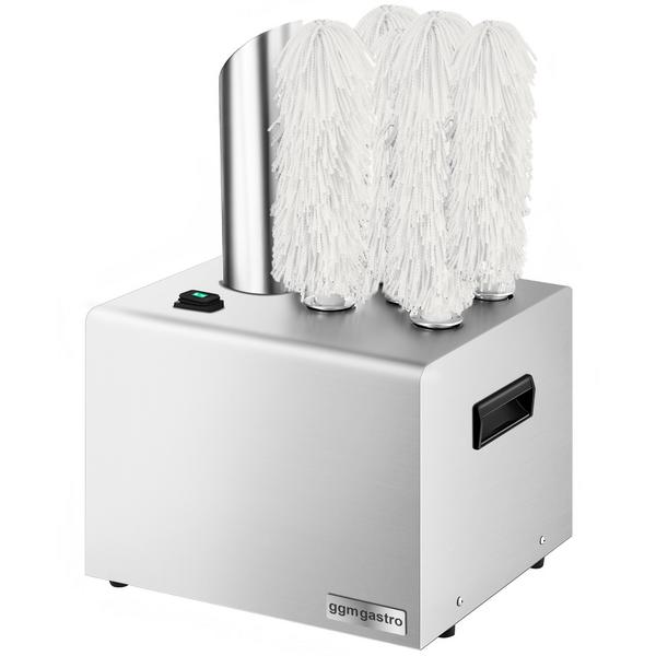 ماكينة تلميع وتجفيف الكؤوس - 1,50 kW - مع منفاخ هواء ساخن و5 فرش دوّارة
