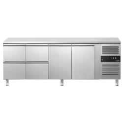 Kühltisch ECO - 2200x700mm - mit 2 Türen & 4 Schubladen