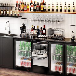 Double-walled glasswasher - Digital - 2.97 kW - incl. descaler - with detergent pump & rinse aid pump
