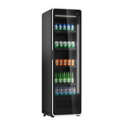 Vetrina frigo per bibite - 670mm - 550l - Nero - con 1 porta in vetro & illuminazione LED