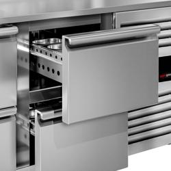 Banco preparazione refrigerato PREMIUM - 1795mm - 6 cassetti - per 8x GN 1/3
