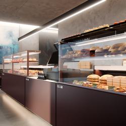 Gebaksvitrine RIGA - 1370x990mm - 138 liter - met 2 deuren - met 2 legborden