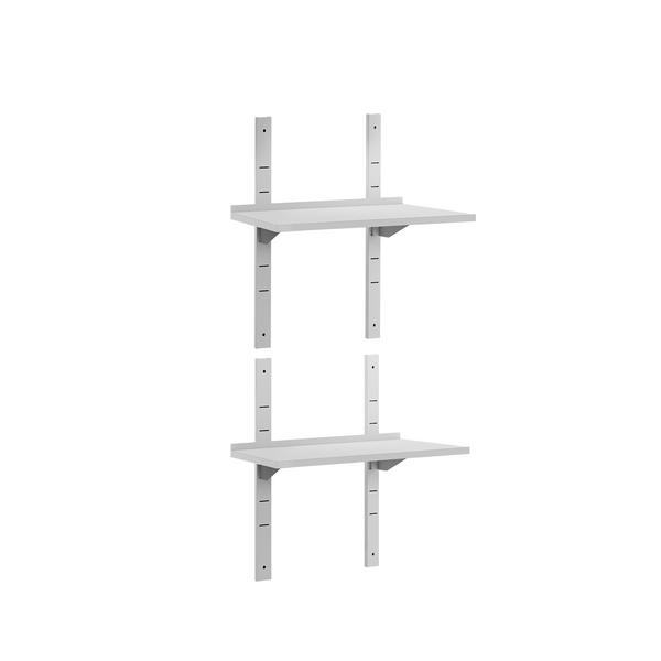 Dubbele RVS wandplank ECO - 600x300mm