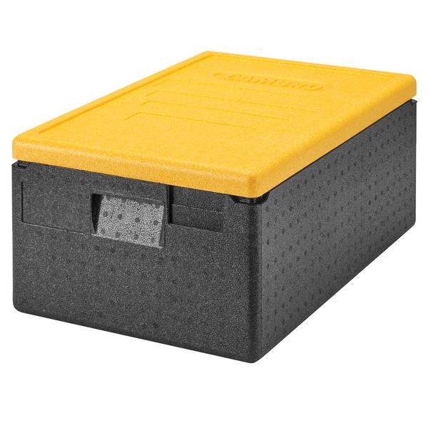 (1 piece) CAMBRO | Cam GoBox® Toploader – 600×400×257 mm – Yellow lid – GN 1/1 – 4 hr temp hold