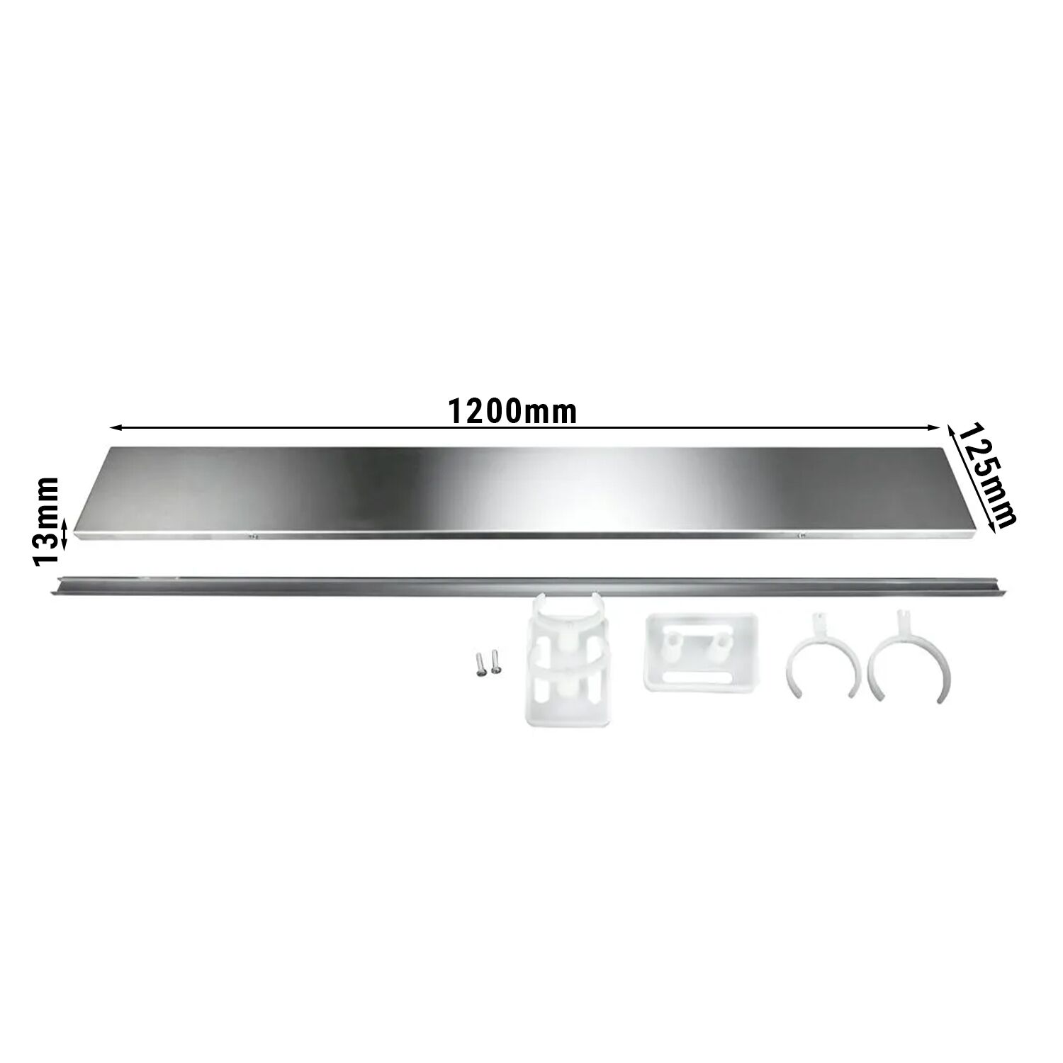 Socle en inox – longueur : 1200 mm