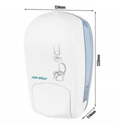 AIR-WOLF | Basma düğmeli klozet temizleyici - 1000ml - ABS plastik - beyaz