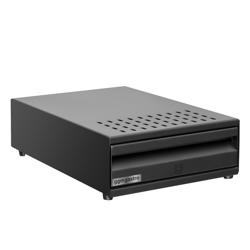 Kaffeesatzschublade - Einzeln - 255x380x105mm - mit Abklopfer - Schwarz
