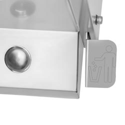 Handwasbak | Wasstation - Roestvrij staal - met voetbediening, papier- & zeepdispenser