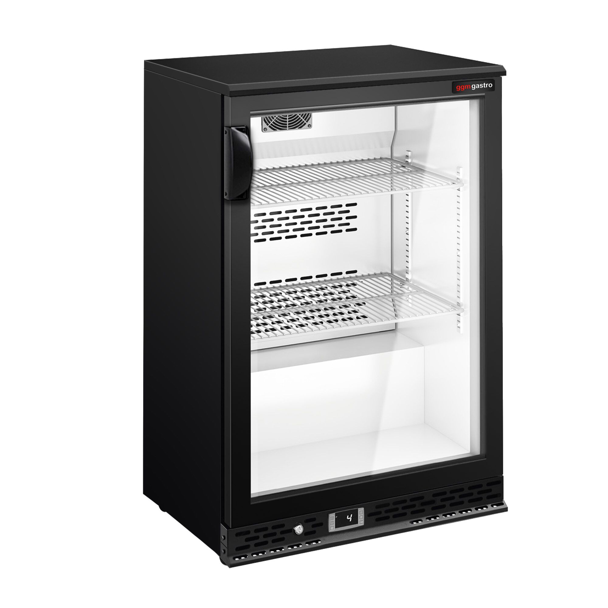 Réfrigérateur de bar – 600 mm – 140 litres – avec 1 porte vitrée battante – Noir