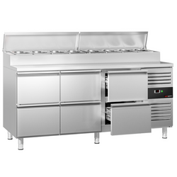 Стол для подготовки PREMIUM - 1795 мм - для 8x GN 1/3 - 6 ящиков