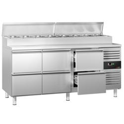 Commercial Saladette Prep Counter PREMIUM - 1795mm - 6 Drawers - for 8x GN 1/3