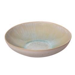 (12 pcs) LIGHT BLUE SEA | Deep Plate - Stoneware - Ø220mm - Blue