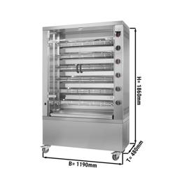 Elektro Hähnchengrill - 28,8 kW - mit 6 Spießen für bis zu 36 Hähnchen