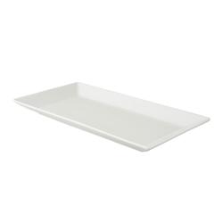 (6 szt.) Talerz łupkowy - WHITE DELIGHT - Prostokątna - 285x150mm - Porcelana - Biały