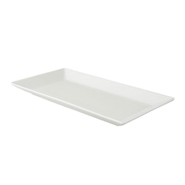 (6 szt.) Talerz łupkowy - WHITE DELIGHT - Prostokątna - 285x150mm - Porcelana - Biały