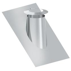 Twin-Wall Flue Roof Flashing - Ø 350 mm (400 mm OD) - 36°-45° Pitch - Lead Apron - Storm Collar