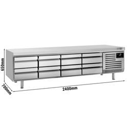 Commercial Refrigerated Counter PREMIUM PLUS - -2 to +8°C - 2400mm - 8 Drawer - 8x GN 1/1