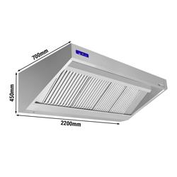 Duvar Tipi Davlumbaz - 2000mm - Motor, Kontrolör, Filtre ve Lambalı