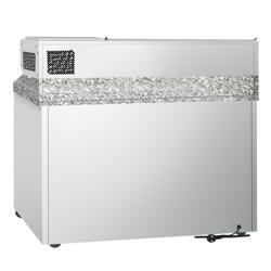 Pizza cooling table ECO - 1400x700mm - with 6 drawers 1/2 - incl. refrigerated top display case  with GN 1/4