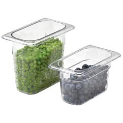 (6 piezas) CAMBRO | Contenedor GN policarbonato Camwear® 1/9 - transparente - profundidad 100 mm