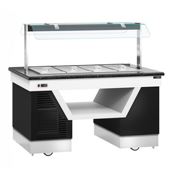 Буфетная Станция BELFAST - с Водяной  баней  (Bain-marie) -1600мм - для 4x GN 1/1