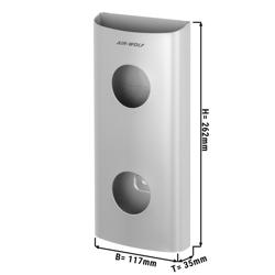 AIR-WOLF | Hygiënezakjesdispenser voor maximaal 25 hygiënezakjes - RVS 