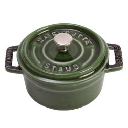 STAUB | LA COCOTTE - طنجرة كوكوت صغيرة - بقطر 100 مم - حديد زهر - أخضر الريحان