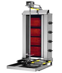 Macchina per Kebab Professionale Elettrico  - 4 resistenze - max 60kg - Da banco - incl. 2 flügeltüren; vaschetta raccogli grassi