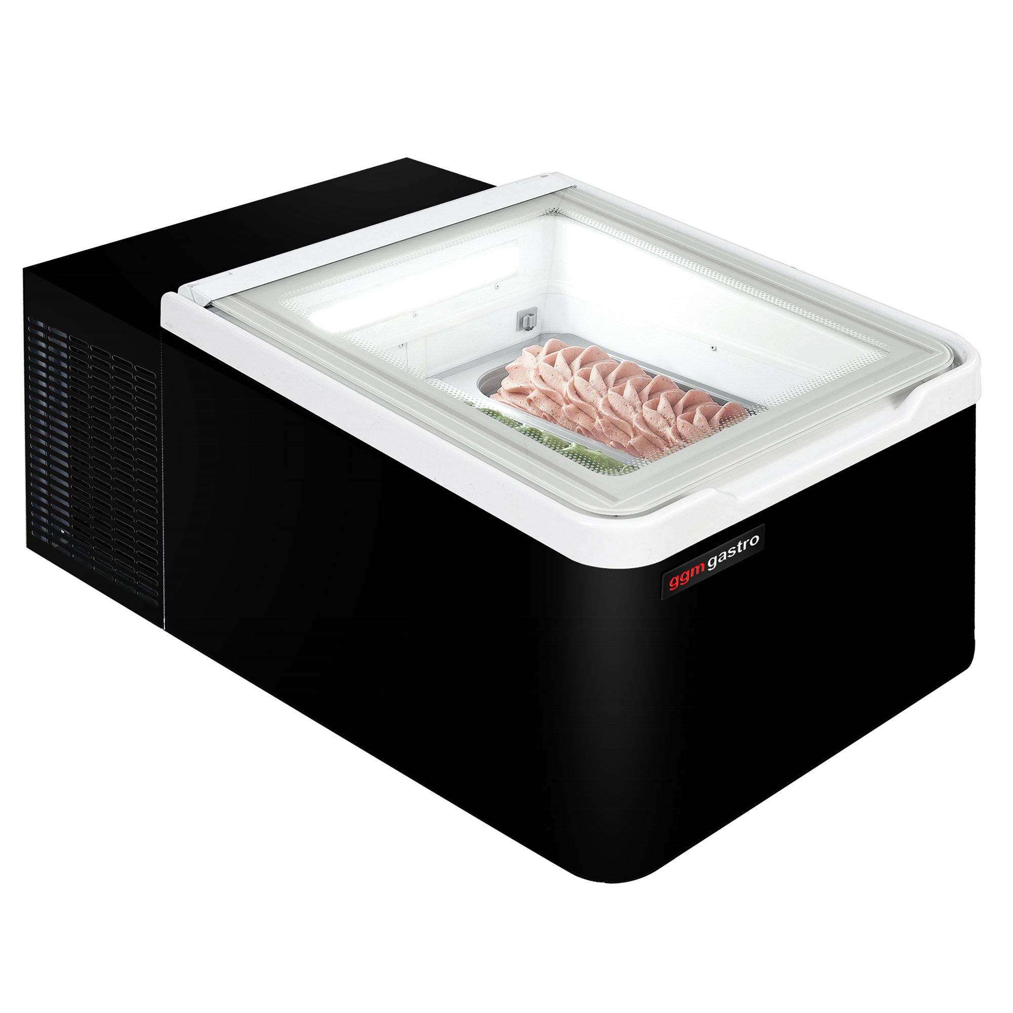 Vitrina de helados de mesa - 465 x 750 mm - Negra