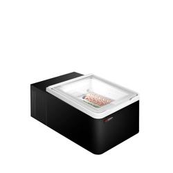 Tisch-Eisvitrine - 460mm - Statisch - für 2x 5 Liter Eisbehälter - Deckelöffnung zur Kundenseite