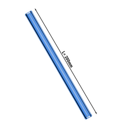 (50 piezas) Pajitas de vidrio en azul - 20 cm - rectas - incl. Cepillo de limpieza de nailon