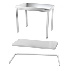 Worktable PREMIUM stainless steel - 1000x600mm - with undershelf & bracing