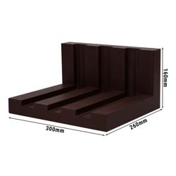 Snijplankrek - 300x260x160mm - Polyethyleen - Bruin - Voor 3 planken tot 40mm