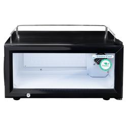 GASTRO-COOL | Koelkast met glasdeur ECO - 600mm - 25liter - tot +10°C - met 1 glasdeur - LED‑verlichting & slot - Zwart
