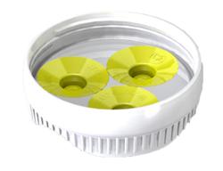 (6 pieces) Squeeze Bottle Membrane – 3-hole - medium flow - yellow - fits Portion Pal & Backup