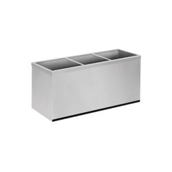 Armazón de acero inoxidable para dispensadores de salsa - Acero inoxidable - 500x180x220mm - 3x2L - para SEK2 | Soporte para dispensador de salsa