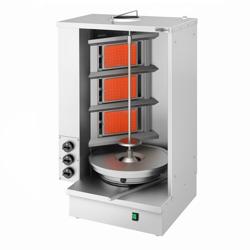Gáz shawarma/döner grill - 3 égő - max. 40 kg