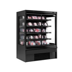 Espositore murale refrigerato - 1330 mm - 455 litri - con 2 porte a battente con doppio vetro e 4 ripiani