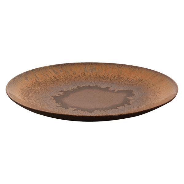 (4 pcs) CECIL | Plate - flat - Stoneware - Ø270mm - Brown