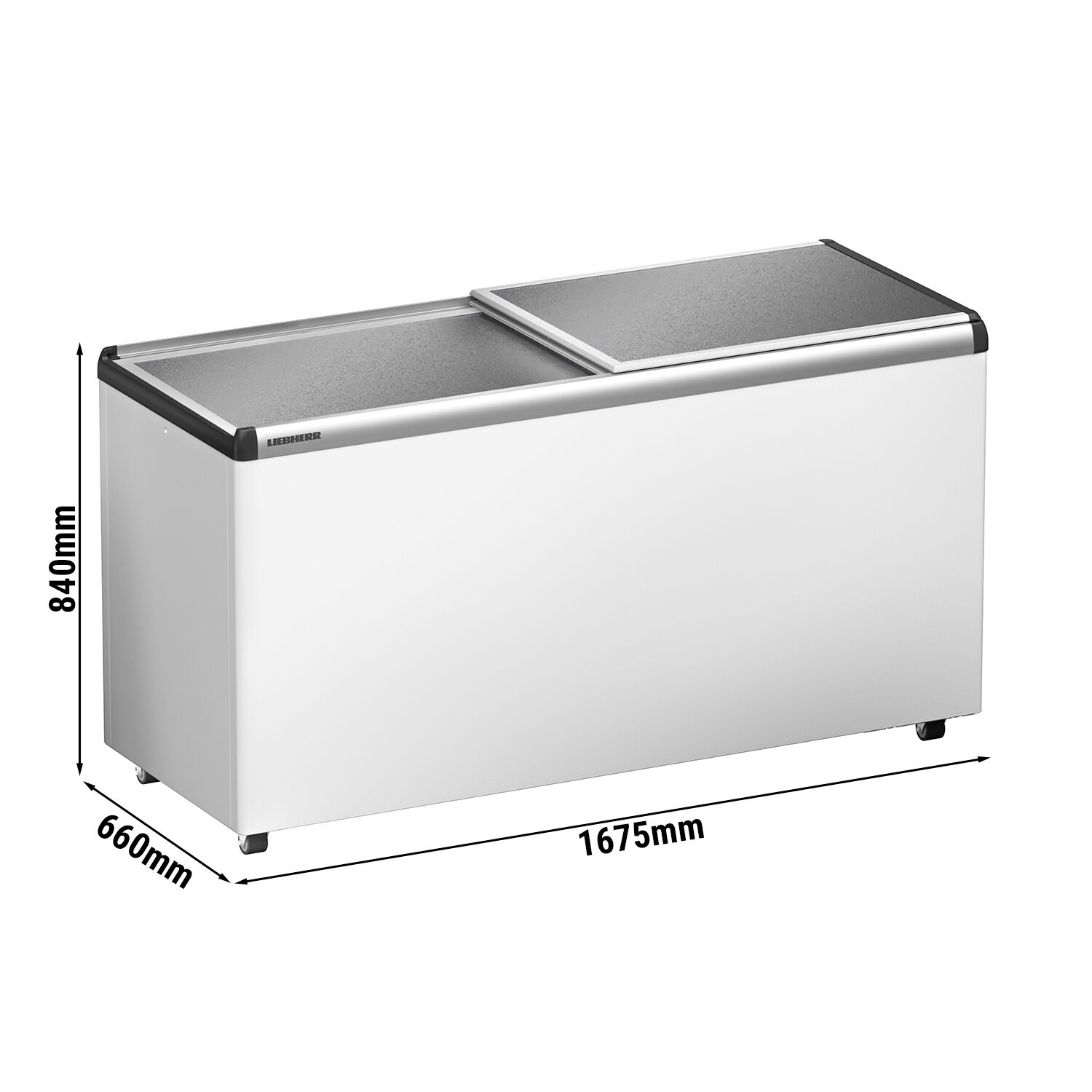 LIEBHERR | Congélateur coffre - 449 litres - Avec couvercle en aluminium coulissant - Blanc 