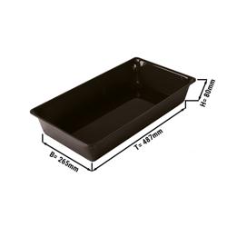 Bandeja de apresentação - Plástico - 265x487x80mm - Preto - retangular