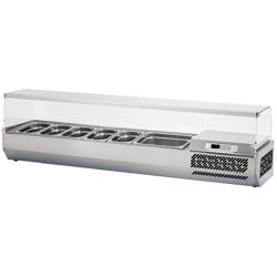 Vitrina de balcão refrigerada - 1,7 x 0,35 m - para 7x 1/4 recipientes GN