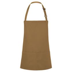 KARLOWSKY | Fartuch na szelkach krótki Basic - Kolor: camel	