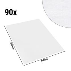 (90 pz) Runner da tavola damascato Tessin Atlas - 40x130cm - Bianco
