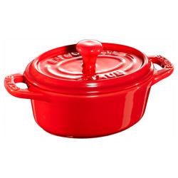 STAUB | CERAMIQUE - Mini Kookpot - Ø 100mm - Ovaal - Keramiek - Kersenrood